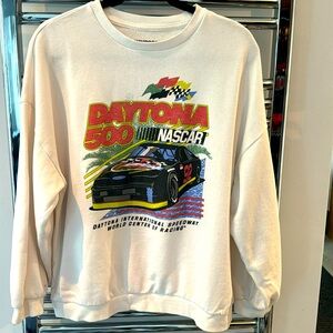 Off white NASCAR crew sweat top from Urban Behavior in Ladies Large
